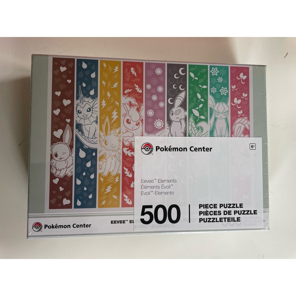 Pokemon Center Exclusive Eevee Elements Puzzle - 500 Pieces Eveelutions NEW